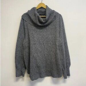 Tahari Gray Knit Cowl Neck Sweater